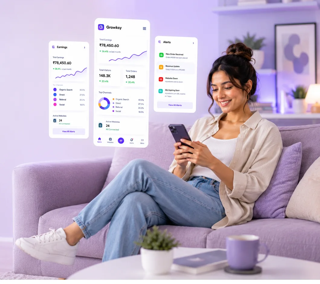 Growksy business dashboard app